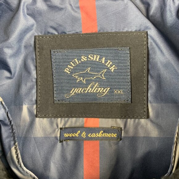Paul & Shark Mens Winter Jacket 2XL Navy Blue Full Zip Wool and Cashmere Blouson - Picture 6 of 16